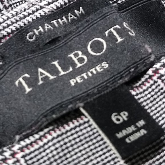 Talbots Women's Black and White Herringbone Capris - Picture 5 of 5